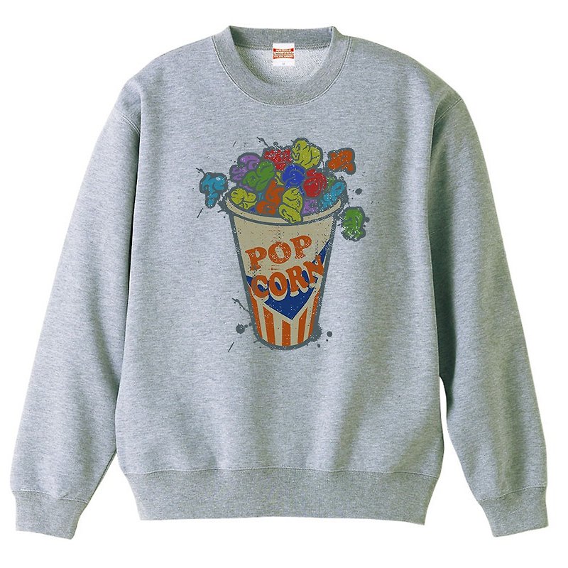 sweat / Crazy popcorn - Tシャツ メンズ - コットン・麻 グレー