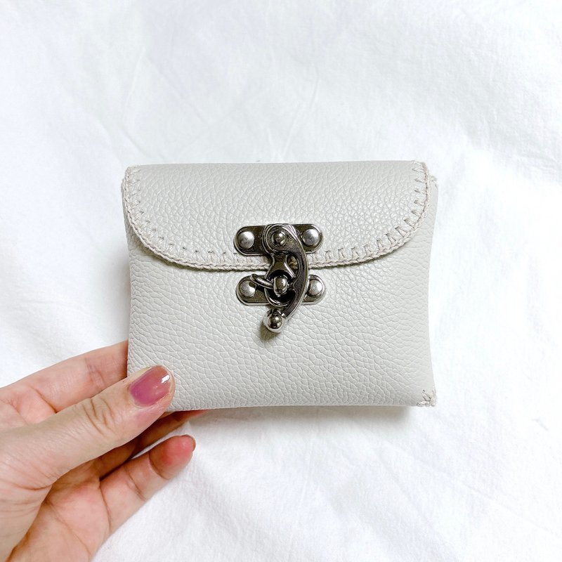 wallet - Cream leather - กระเป๋าสตางค์ - วัสดุอื่นๆ ขาว