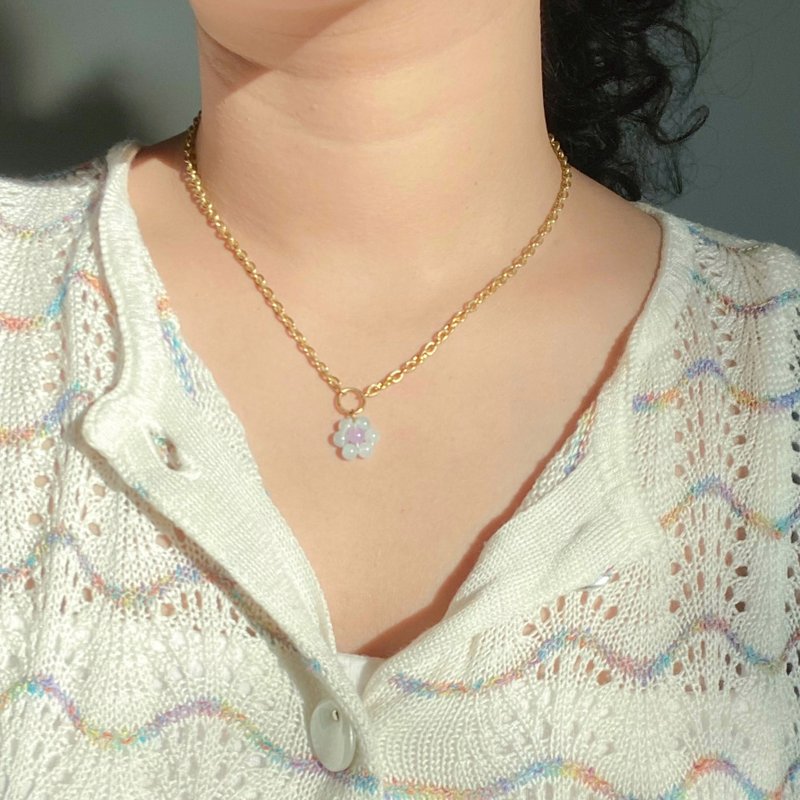 翠菊項鍊 - 項鍊 - 水晶 多色