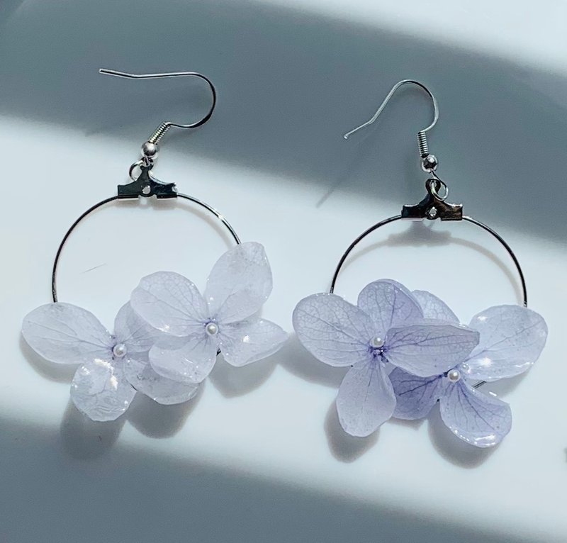 Resin Dried Flower Earrings | Preserved Flower Earrings - Earrings & Clip-ons - Resin Purple