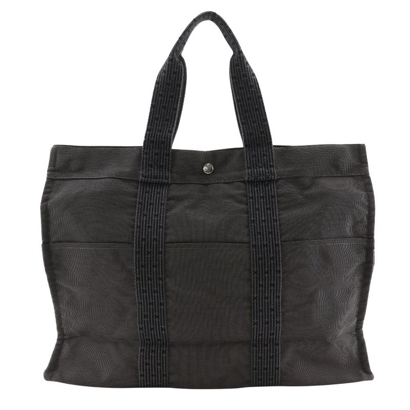 【日本直送】エルメス HERMES エールラインGM トートバッグ ナイロンキャンバス グレー ユニセックス【中古】 - 手提包/手提袋 - 尼龍 灰色