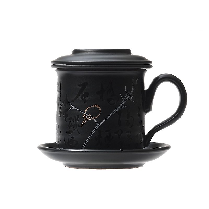 Pottery Workshop│Four Seasons Puru-Xia Zhu Tongxin Cup - Teapots & Teacups - Pottery Black