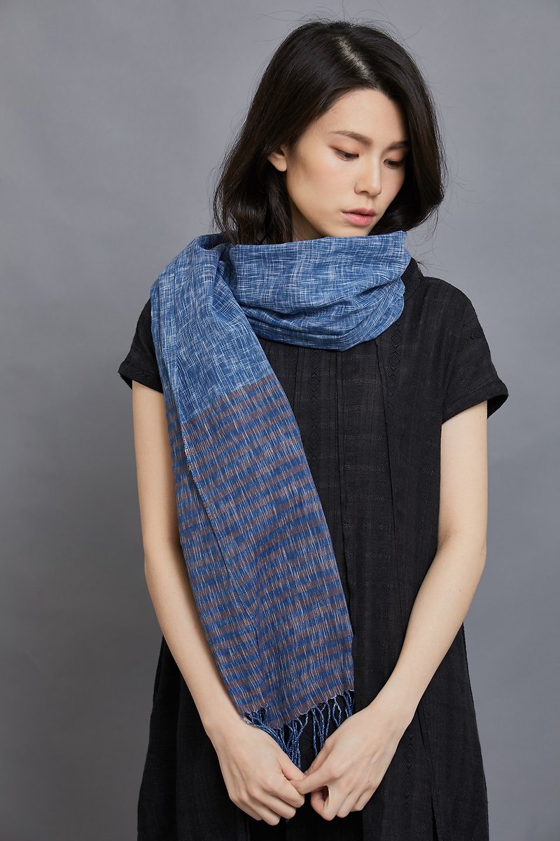tidal scarf-wind - Knit Scarves & Wraps - Cotton & Hemp Gray