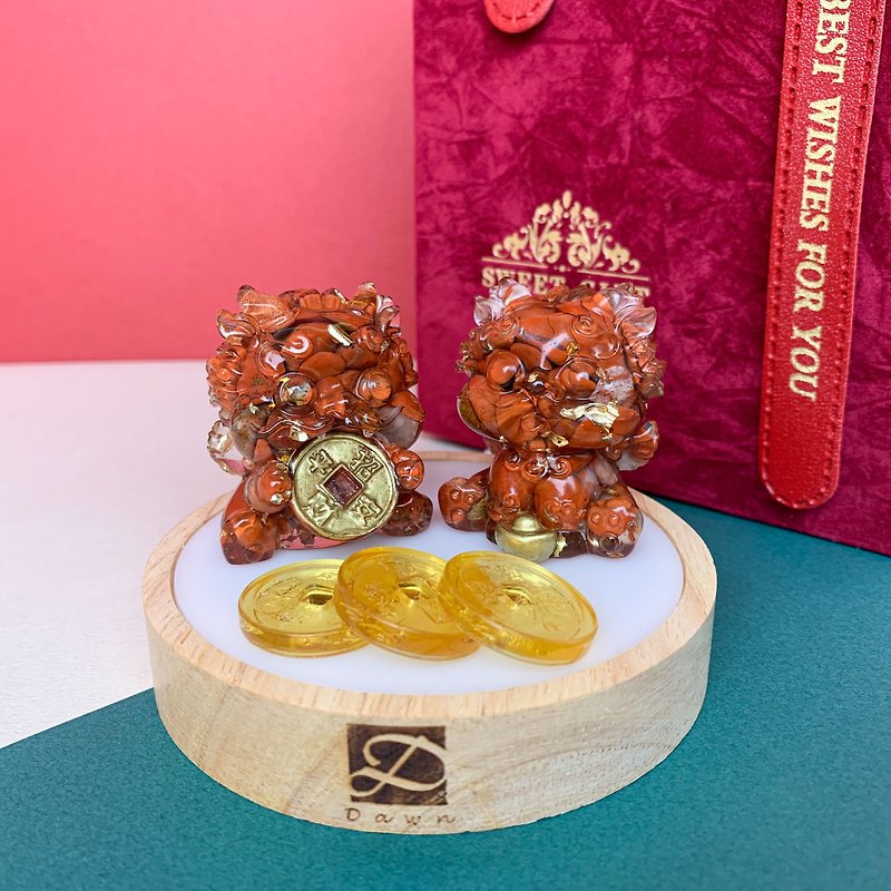 Crystal Pixiu New Year Gift Box | New Year Gifts New Year Decoration Gong Xi Fa Cai Red Envelopes - ของวางตกแต่ง - คริสตัล หลากหลายสี