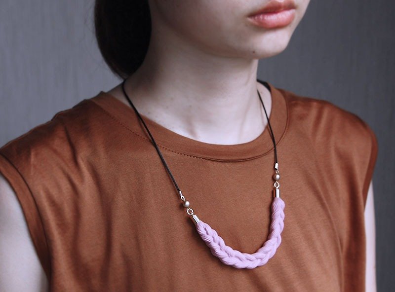 Ami Ami necklace [semicircle / 5color]