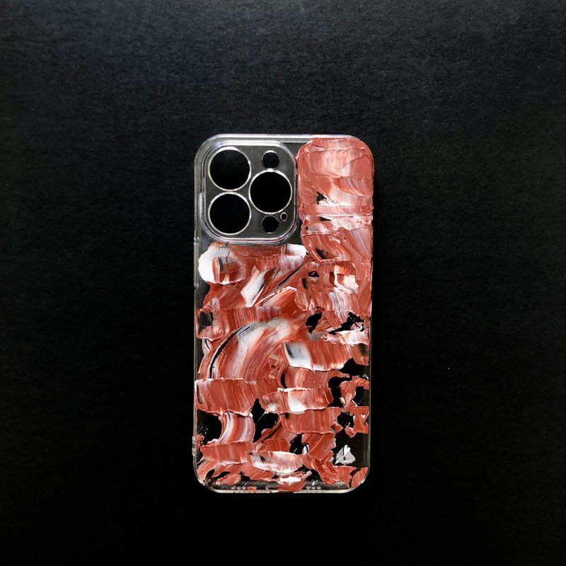 Acrylic Hand Paint Phone Case | iPhone 13 pro |  Wood Mud - อื่นๆ - อะคริลิค สีนำ้ตาล