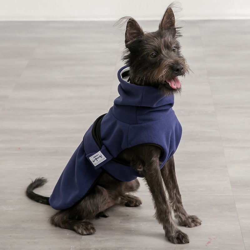 汪喵保暖高領衫_深藍(S-7L)溫暖舒適/方便穿脫/自在行走/寵物保暖 - 寵物衣服 - 其他材質 