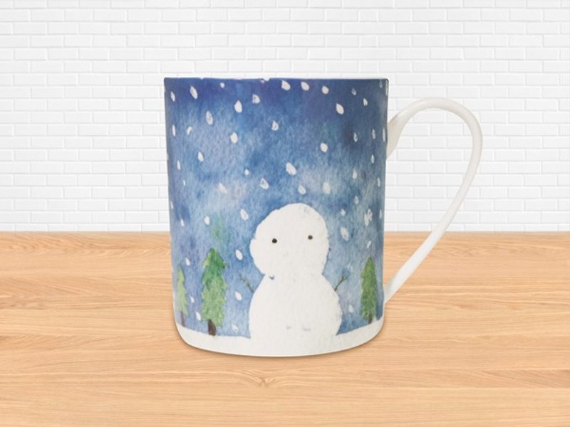 Buy 2 Get 1 Free Bone Porcelain Mug in Christmas Packaging-Snowman Christmas Gift Exchange - แก้วมัค/แก้วกาแฟ - เครื่องลายคราม 