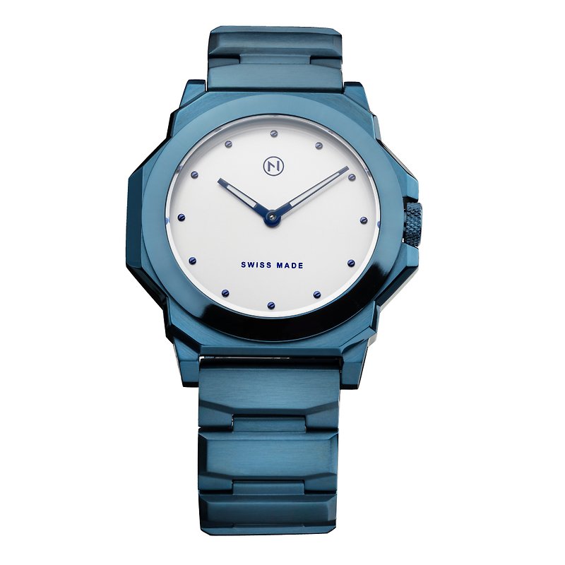 NOVE Rocketeer C009-07 瑞士腕錶 快速拆錶帶扣(附送三款錶帶) - 男裝錶/中性錶 - 不鏽鋼 藍色