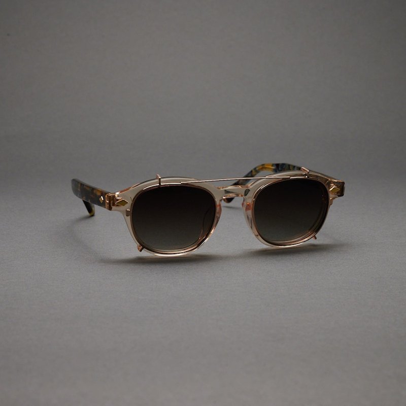 Vatic Vintage Optical John Champagne/Demi 三用外掛式墨鏡 - 眼鏡/鏡框 - 其他材質 金色