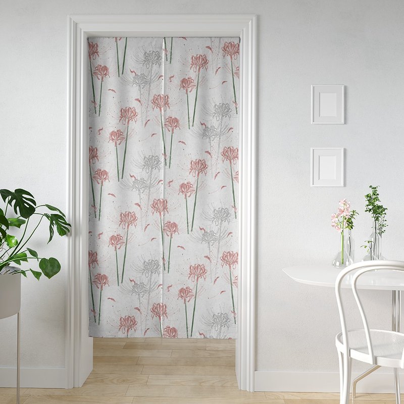 Original printed door curtain HC1118 manjusaka Manjusaka Higanhua - ม่านและป้ายประตู - เส้นใยสังเคราะห์ 