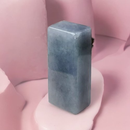 瓔珞翡翠 飄烏雞翡翠印章 | 天然緬甸玉A貨翡翠 | 送禮