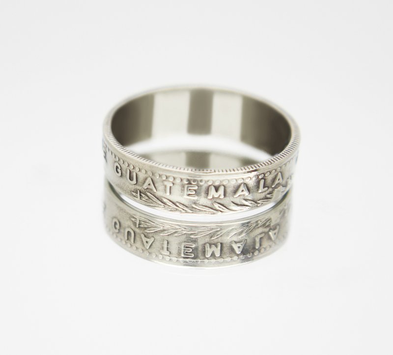 Guatemala Coin Ring 10 centavo 1992 coin rings for men coin rings for women - 戒指 - 其他金屬 