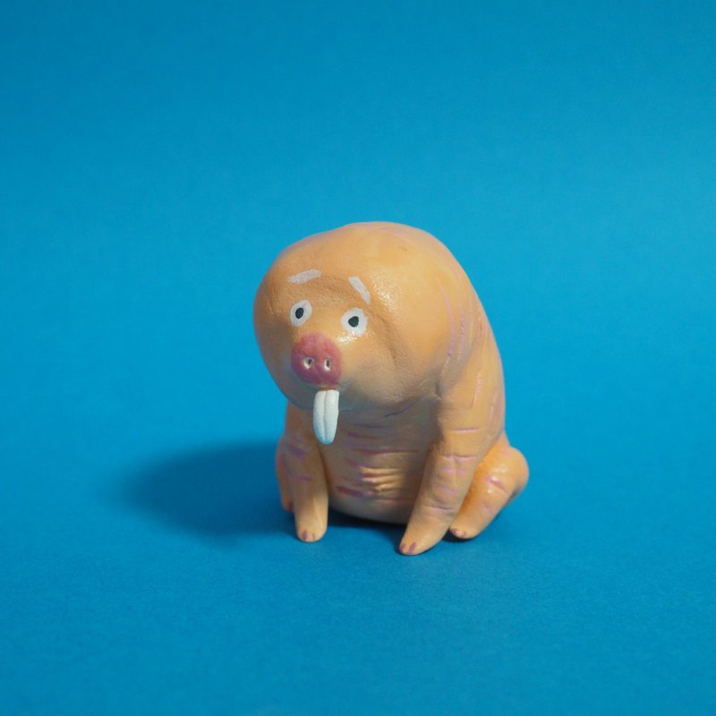 naked mole rat - 公仔/玩偶 - 黏土 粉紅色