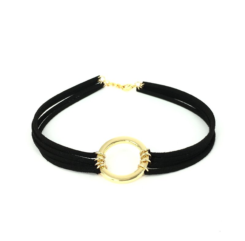 Golden Circle Four Neck Necklace - สร้อยคอ - วัสดุอื่นๆ สีดำ