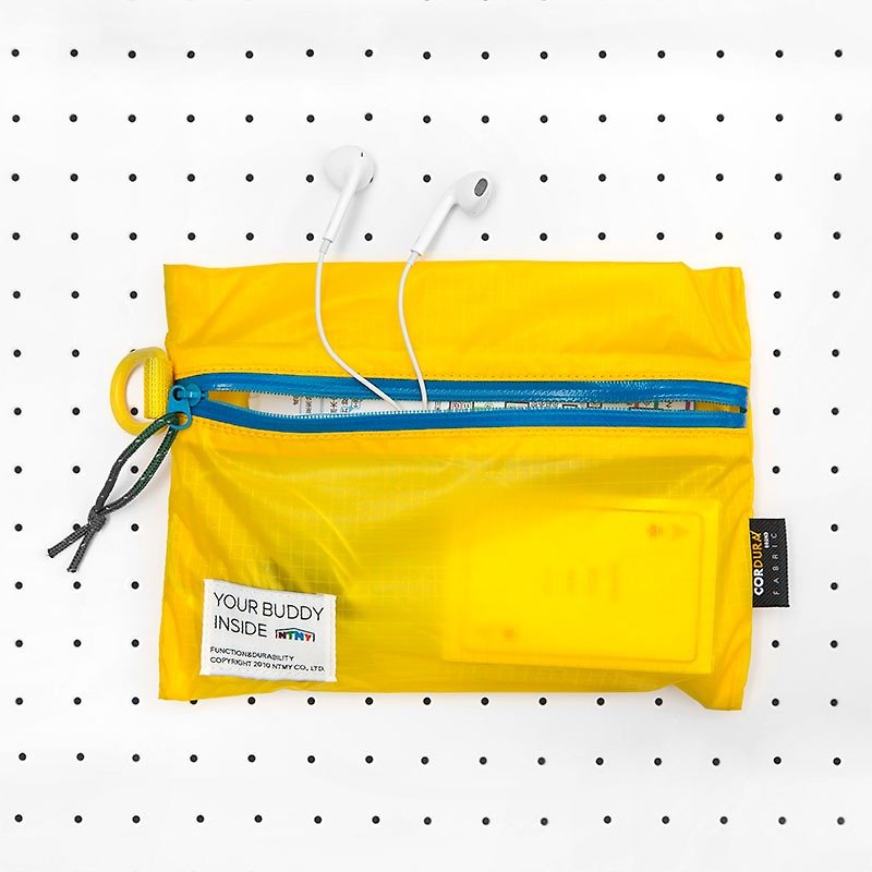 防水材質 化妝包/收納袋 黃色 - NTMY. CORDURA UL Pouch L 輕量化戶外地圖袋雜物收納包