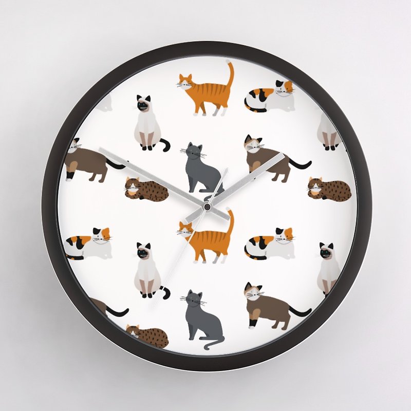 Meow clock | Minimalist wall clock - นาฬิกา - วัสดุอื่นๆ ขาว