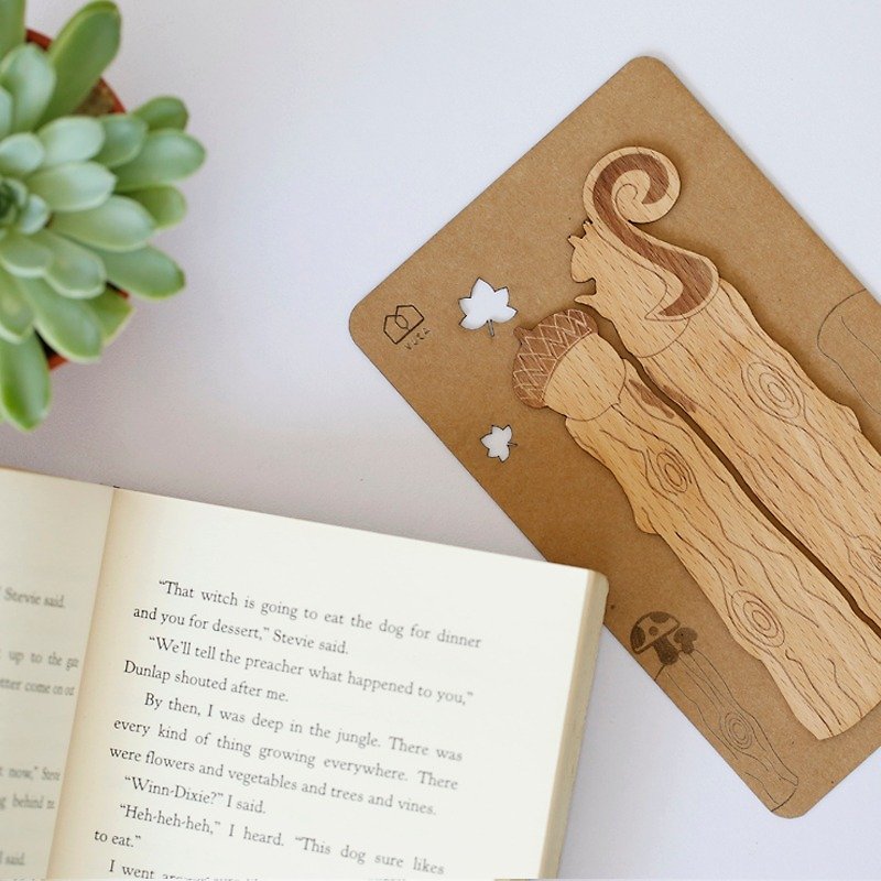Only you in the eyes-wooden bookmark (2 in) Christmas gift gift packaging plus purchase lettering - ที่คั่นหนังสือ - ไม้ สีนำ้ตาล