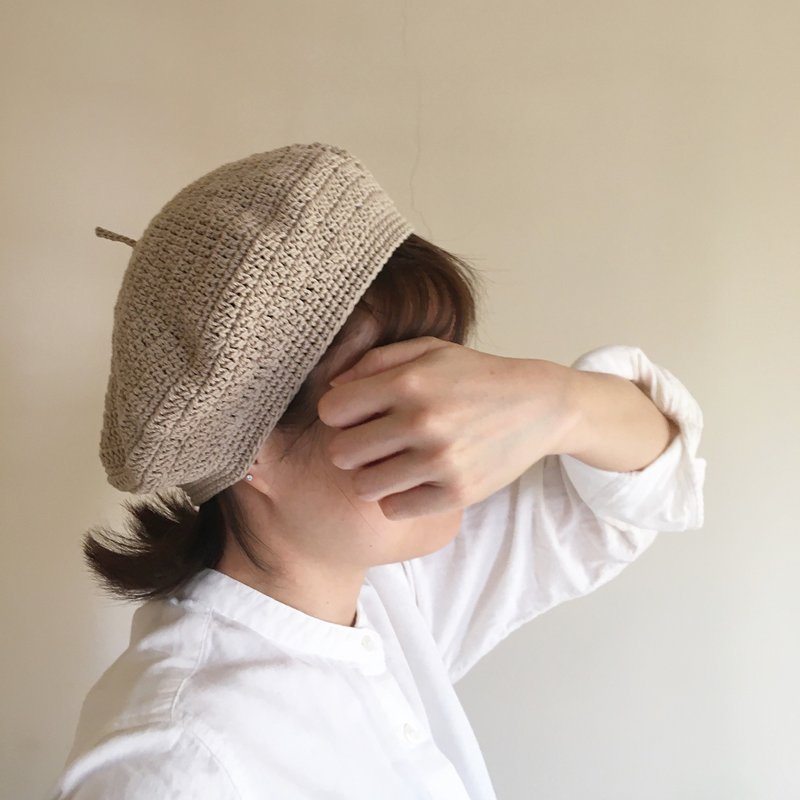 hm2. 100% cotton soft woven beret hat - หมวก - ผ้าฝ้าย/ผ้าลินิน หลากหลายสี