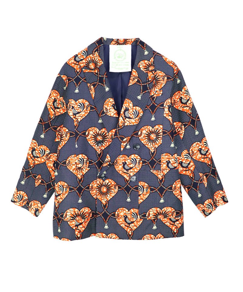 AFRICA PEAKED LABEL JACKET【KEEP A BIRD】 - Women's Casual & Functional Jackets - Polyester Orange