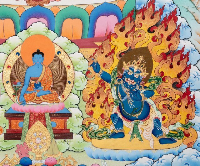 神聖な釈迦牟尼タンカ - ショップ Boudha Stupa Thanka Centre