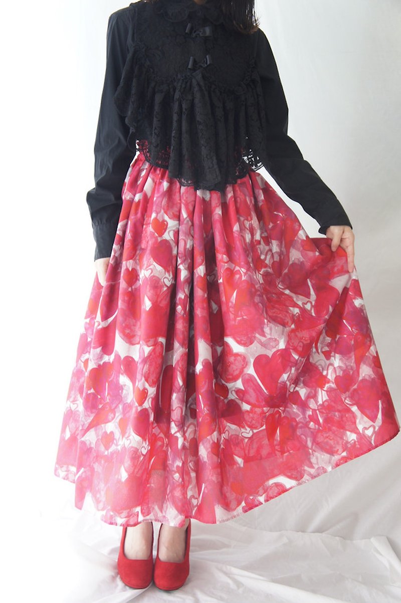 ラブ迷彩スカート - 裙子/長裙 - 聚酯纖維 粉紅色