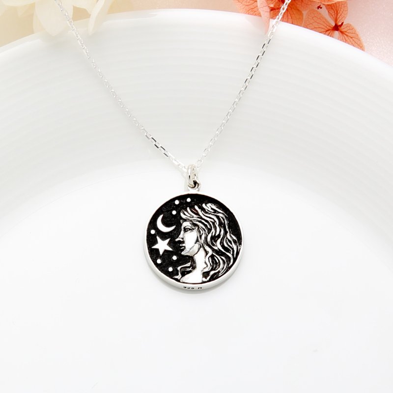 【Angel & Me】Astrology Virgo s925 sterling silver necklace Birthday gift - Necklaces - Sterling Silver Silver