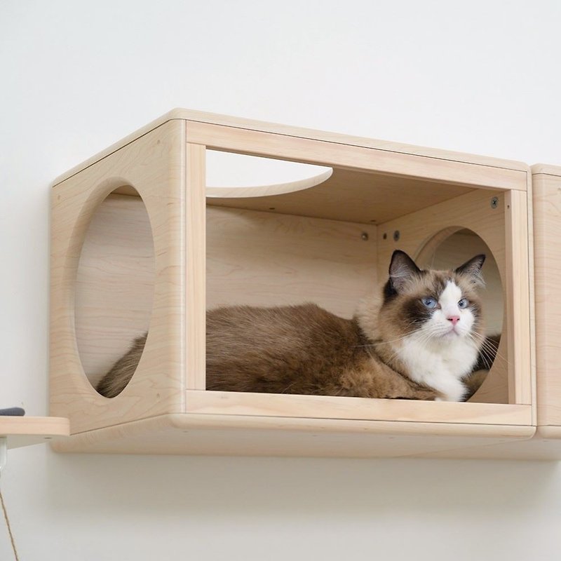 Bien Bien Cat Tree - L-Shaped Corner - Scratchers & Cat Furniture - Wood Khaki