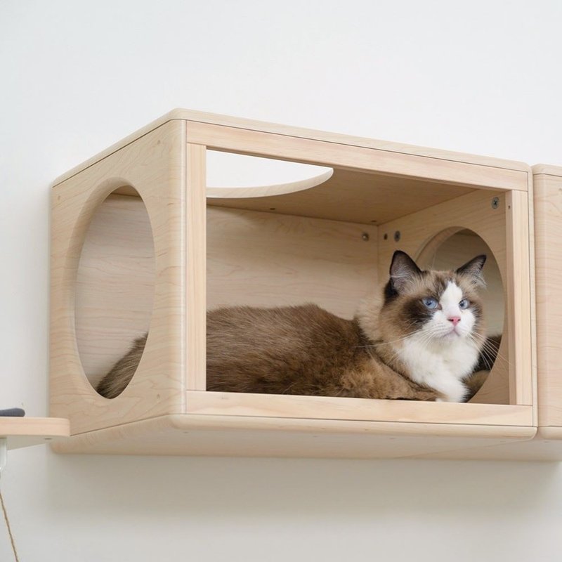 Bien Bien Cat Tree - L-Shaped Corner - อุปกรณ์แมว - ไม้ สีกากี