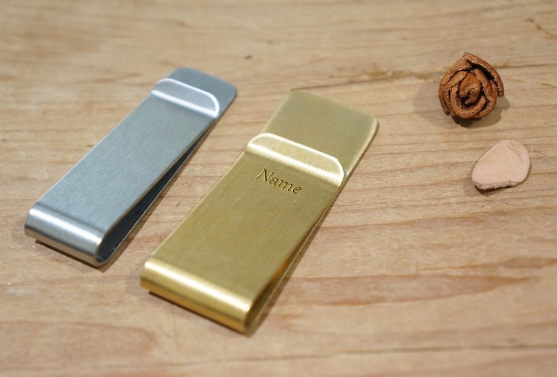 Exclusive metal lettering - money clip / business card holder - ID & Badge Holders - Other Metals Gold