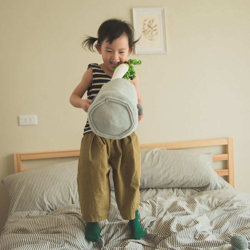 Hand-knitted cotton pot - Kids' Toys - Cotton & Hemp 