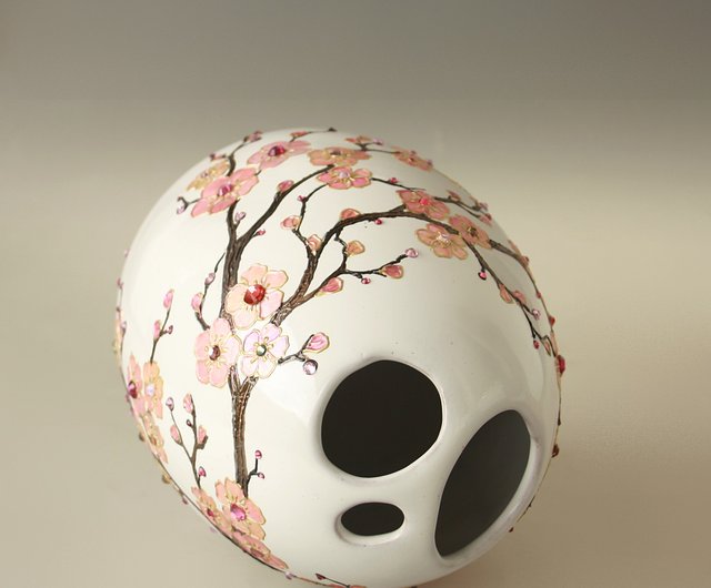 桜 陶器 花瓶 スワロフスキークリスタル - ショップ NeA Glass 桜 陶器 花瓶 スワロフスキークリスタル - ショップ NeA Glass