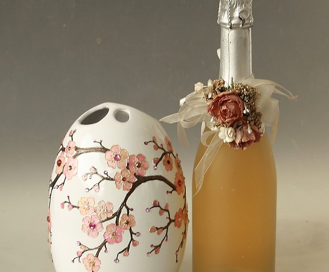 SWAROVSKI スワロフスキー 花瓶 陶器 ホワイト