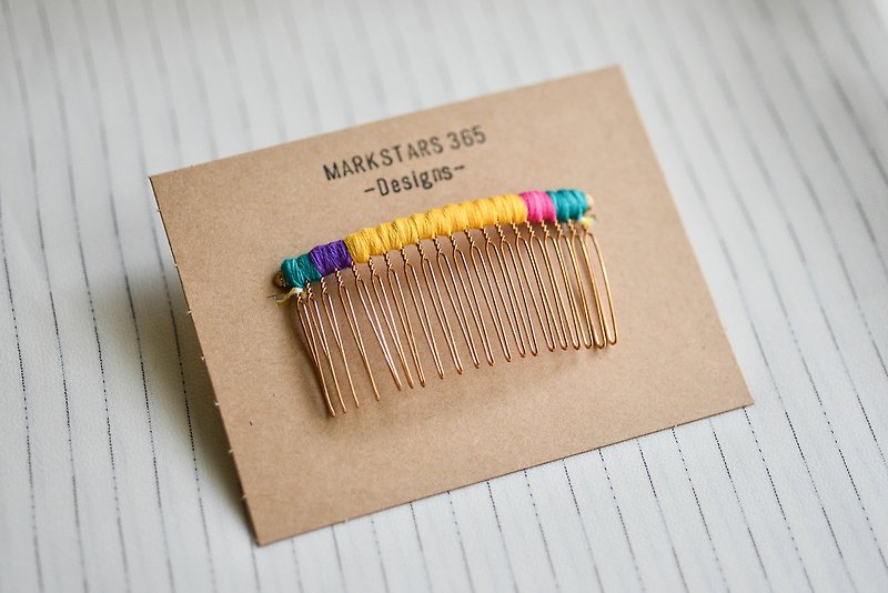 Contrast woven hair fork / hairpin / hair comb - zero - Hair Accessories - Other Metals Multicolor