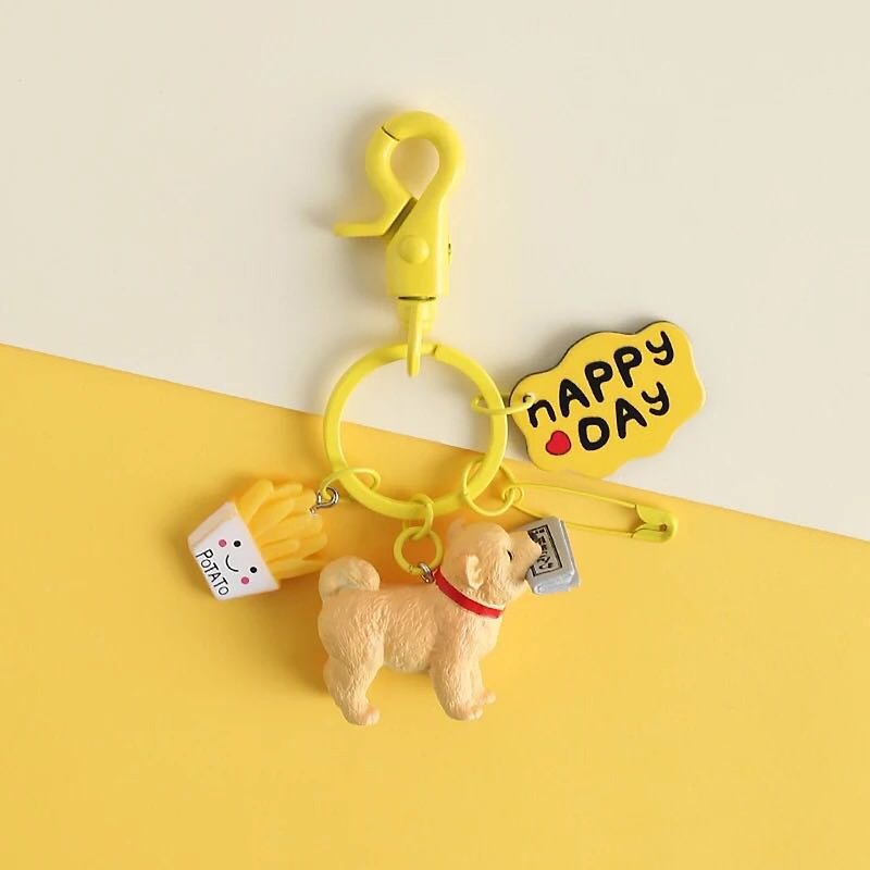 dog key ring - ที่ห้อยกุญแจ - พลาสติก 