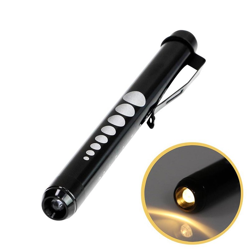 3-pack Medical LED Penlight Ophthalmology/Optometry LED Yellow Light Pupil Penlight H071-Y - โคมไฟ - อลูมิเนียมอัลลอยด์ สีดำ