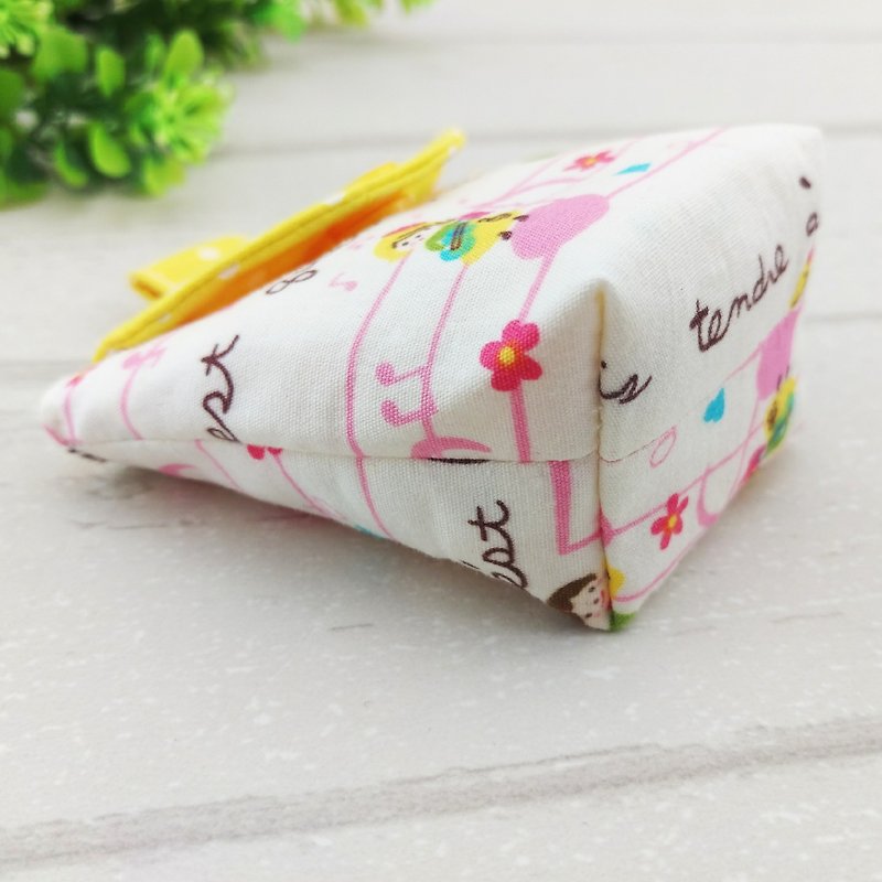Music little angel. Pacifier storage bag / pacifier chain (name can be embroidered) - ขวดนม/จุกนม - ผ้าฝ้าย/ผ้าลินิน สีเหลือง