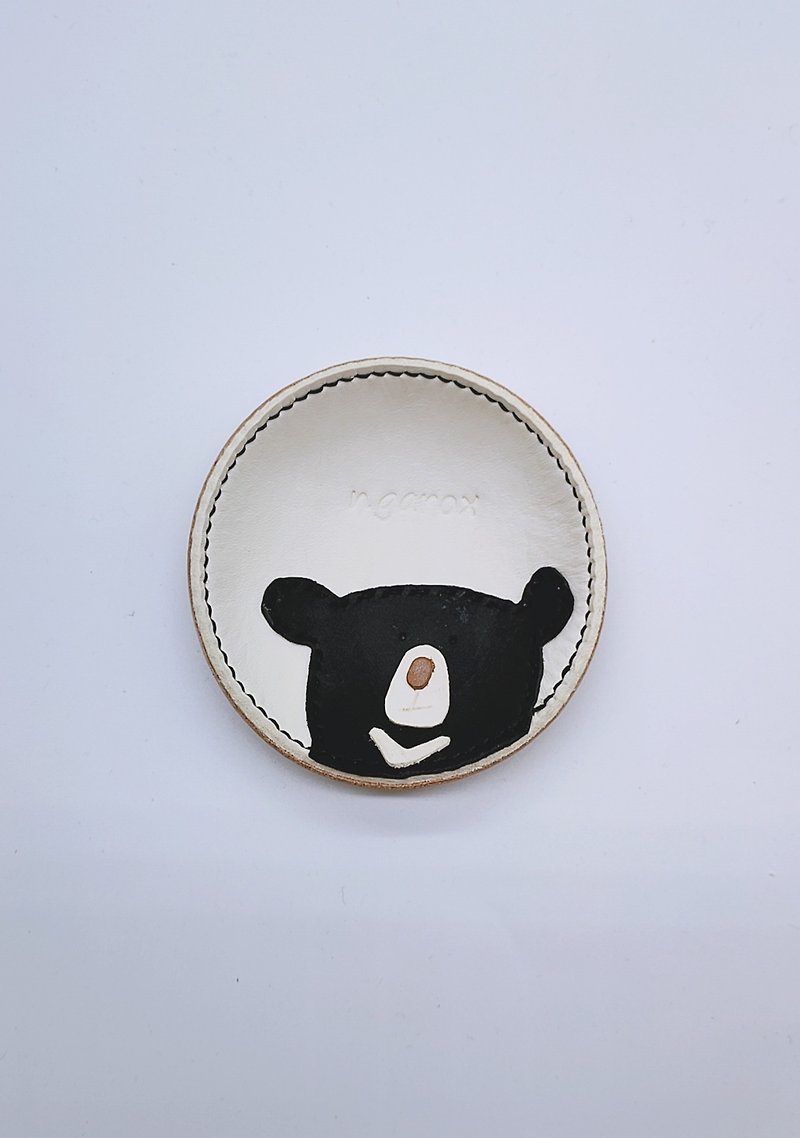 Taiwanese Black Bear Leather Plate - Other - Genuine Leather 