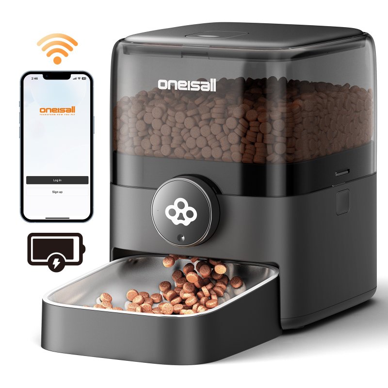 【定時出糧】Oneisall 3L Wifi無線智慧寵物餵食器│手機專屬APP - 寵物碗/碗架/自動餵食器 - 其他材質 
