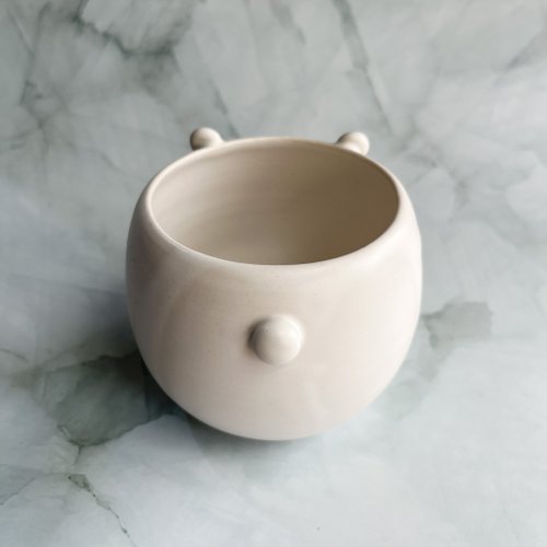 陶芸　手作り陶器　うずくまる花入れ 信楽緋色 うずくまる掛花入 - オンラインショップ「ギャラリー陶
