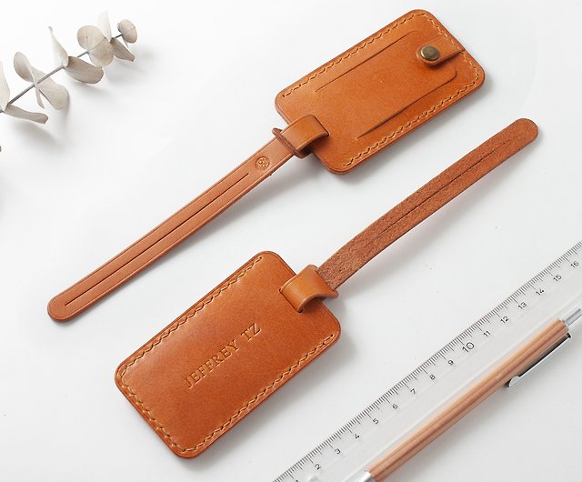 Genuine Leather Luggage Tag - Shop Be Two Leather Workshop Luggage Tags -  Pinkoi
