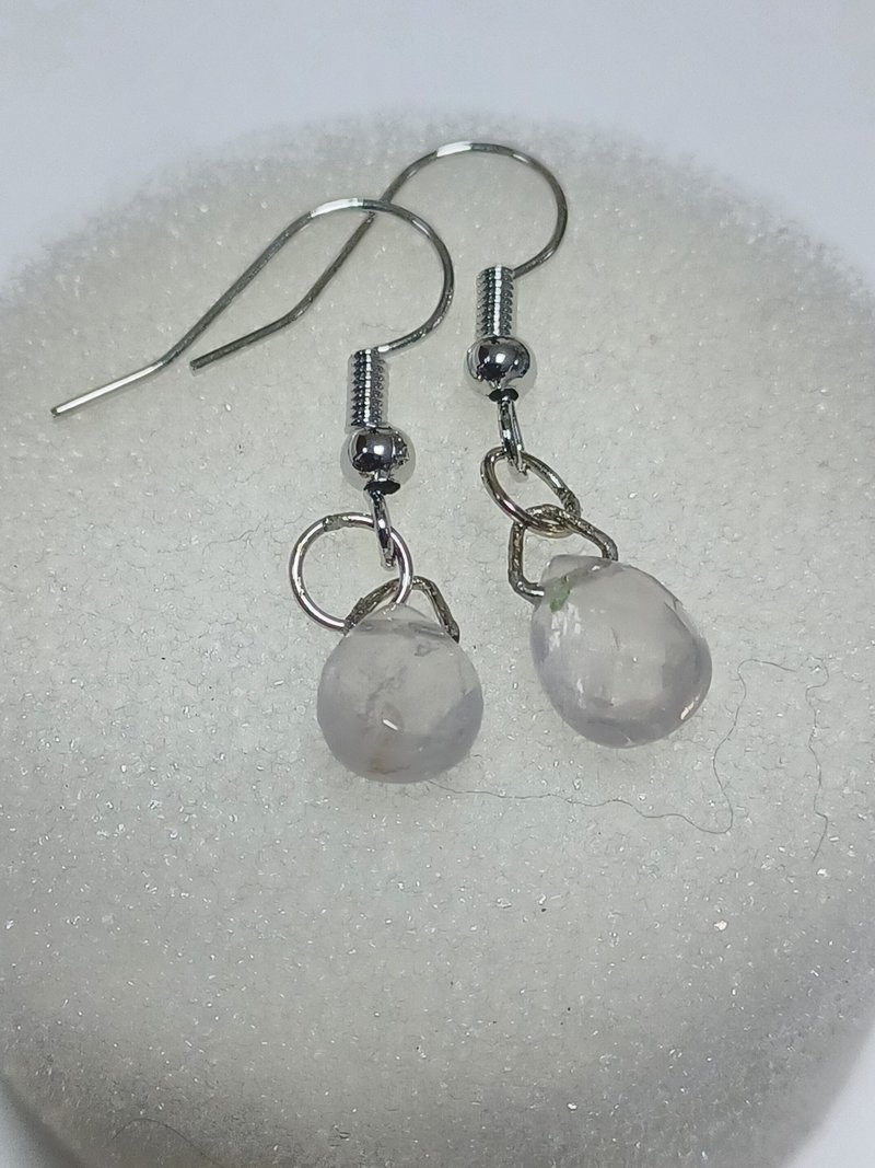 星光粉晶耳環 - 耳環/耳夾/耳骨夾 - 半寶石 