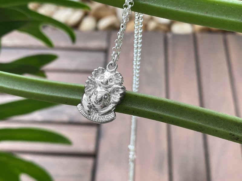 I’ll always rely on you for a koala hug | Customized engraved sterling silver necklace, clavicle chain, lover’s gift - Necklaces - Sterling Silver Silver