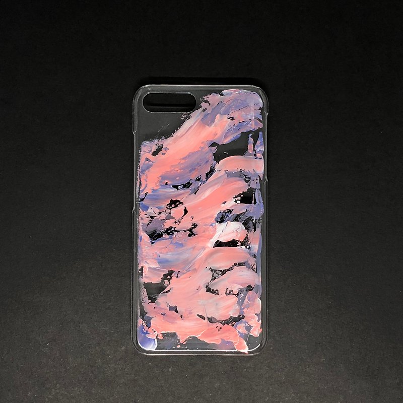 Acrylic 手繪抽象藝術手機殼 | iPhone 7/8+ | Love Wave - 手機殼/手機套 - 壓克力 粉紅色