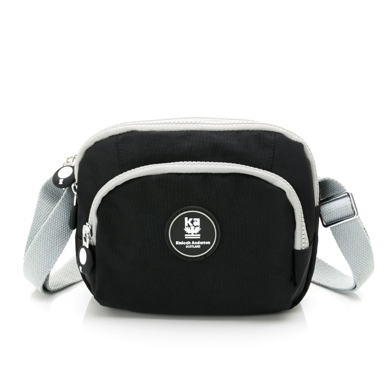 【Kinloch Anderson】迷霧森林 多功能方型側背包-黑色 - 側背包/斜背包 - 尼龍 黑色