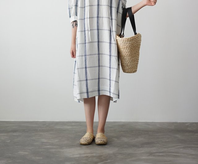 Windowpane Check Dress - Shop ATELIERSOMEPIECE One Piece Dresses