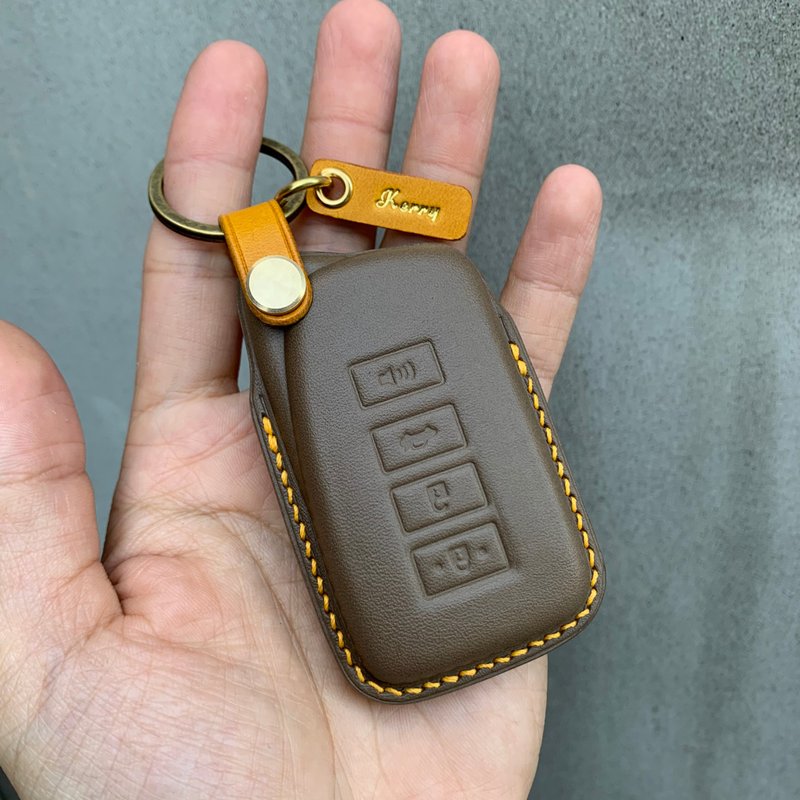 Buttero Leather car key case, car key cover, Lexus nx xr  is gs es LS UX RC F LC - ที่ห้อยกุญแจ - หนังแท้ สีนำ้ตาล