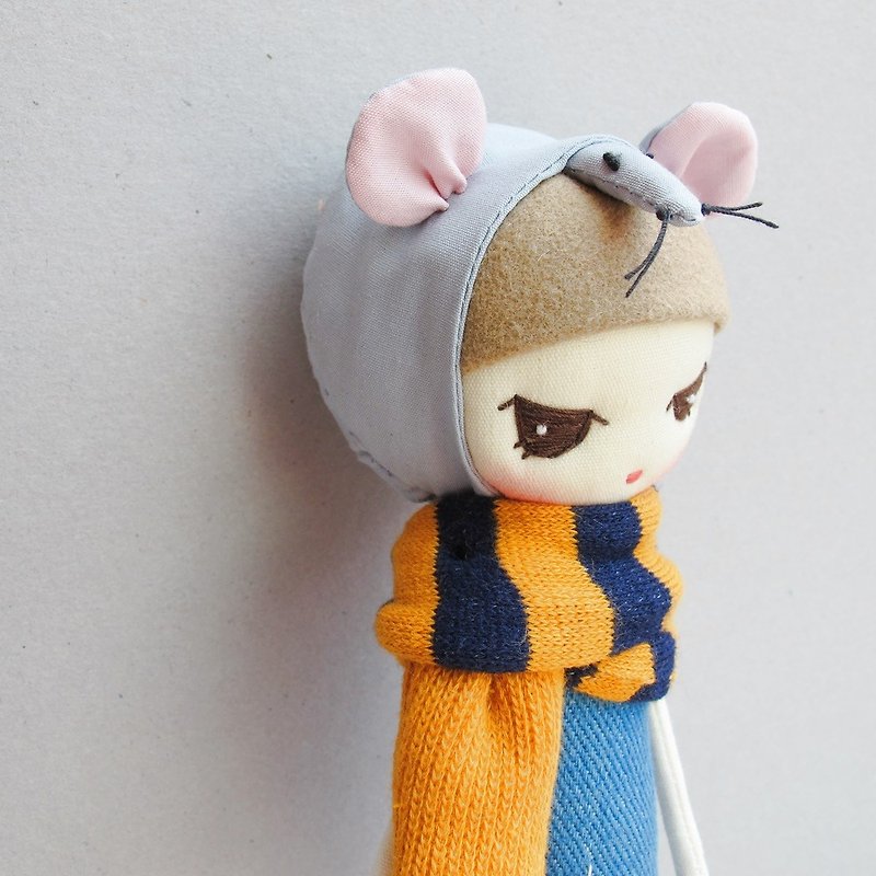 Mice Elf (big eyes) - Stuffed Dolls & Figurines - Cotton & Hemp Blue