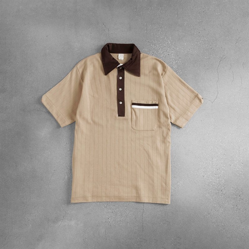 Vintage Bowling Shirts - Men's Shirts - Cotton & Hemp Khaki