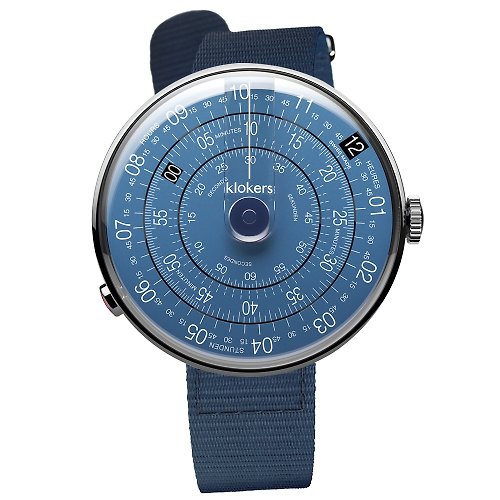 klokers 庫克錶 KLOK-01-D7 午夜藍錶頭+尼龍單圈錶帶 加碼贈送原廠手環
